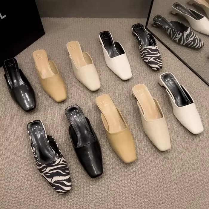 Chaussures Mules à Motif Zèbre pour Femme