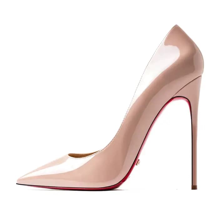 HLTINO 12 cm fond rouge talons hauts en cuir véritable chaussures de luxe femmes Super