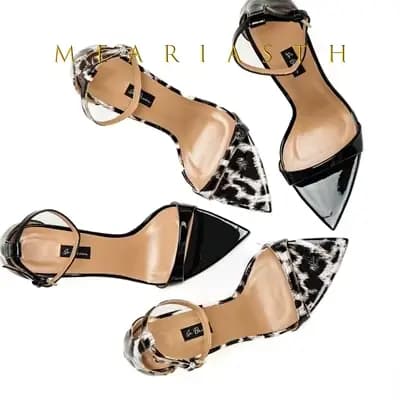 Bout pointu talon aiguille sandales cheville boucle pompes nouveauté concepteur élégant dames Banquet fête talons Zapatos Para Mujere