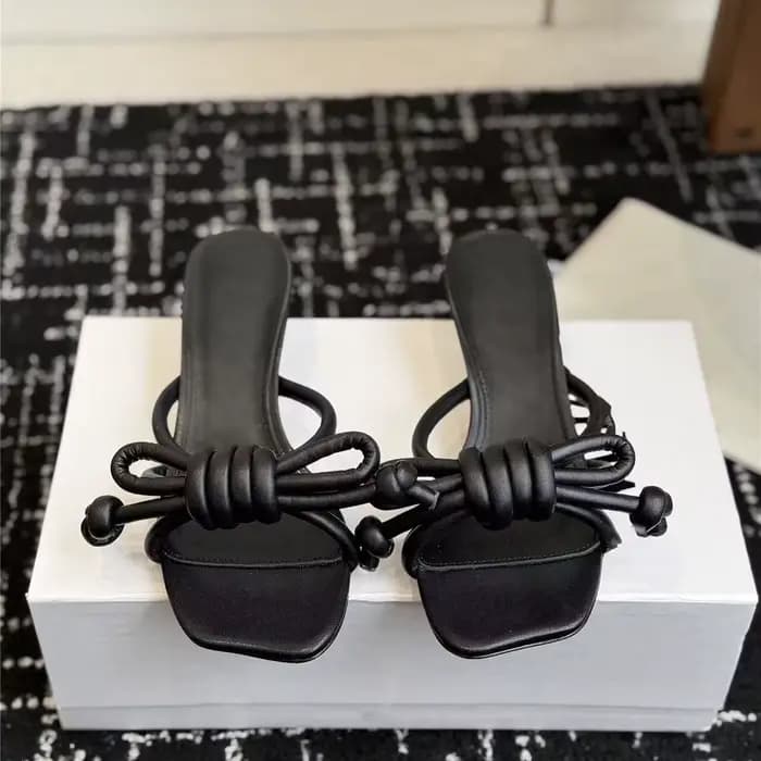 Mules à talons hauts noires pour femmes