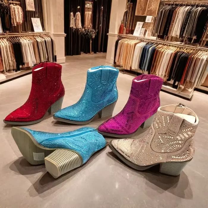 Bottines Chelsea de luxe en diamant pour femmes