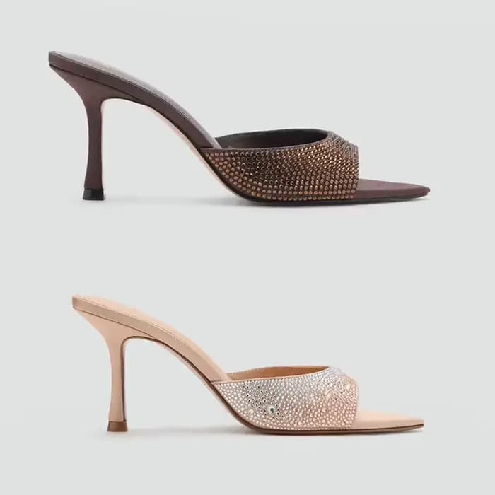 Sandales élégantes à talons aiguilles et bout pointu pour femme