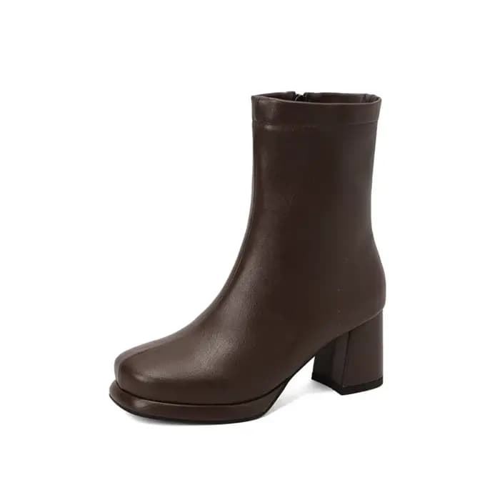 Bottines en cuir pour femmes