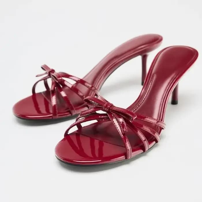Sandales à talons en daim marron pour femmes tongs d'été