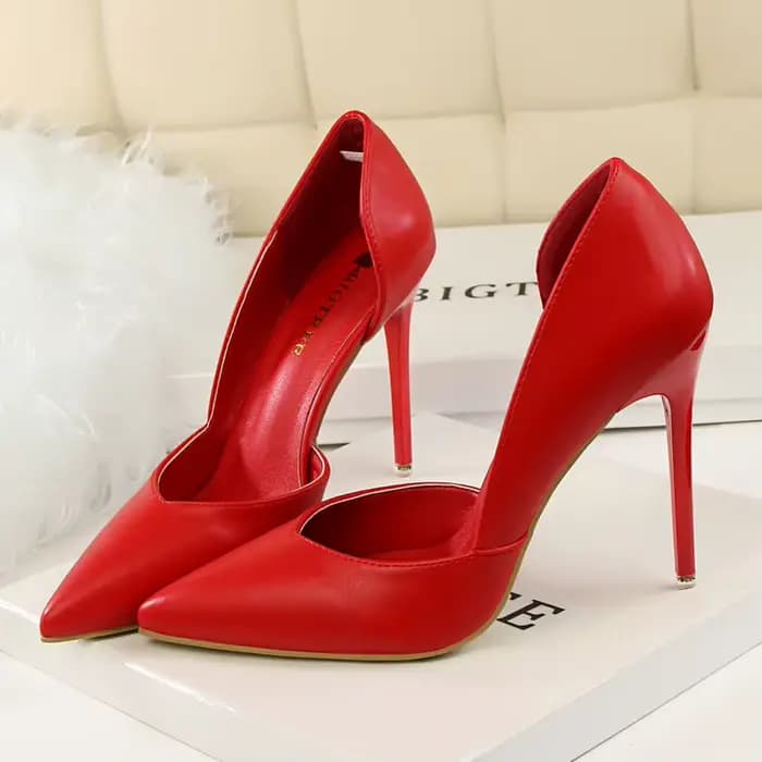 Escarpins en cuir à talons hauts de 10.5cm pour femmes