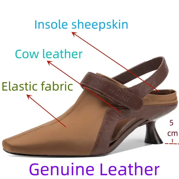 【JOCHEBED HU】 Sandales en cuir véritable faites à la main pour femmes