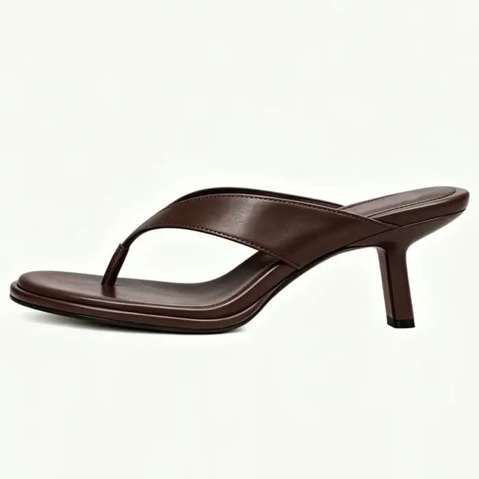 JOZHAMTA 2026 Nouvelles Sandales à Talons Hauts en Cuir Verni Véritable pour Femmes