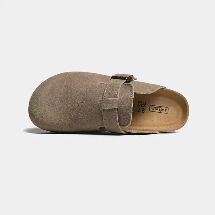 Nouvelles mules Boston en daim pour femmes et hommes