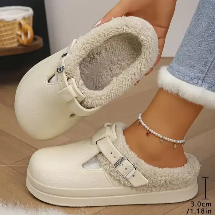 Mules imperméables en fourrure Eva pour femmes