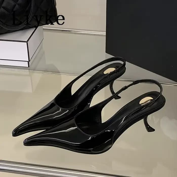 Escarpins Liyke en cuir verni rouge bordeaux pour femme