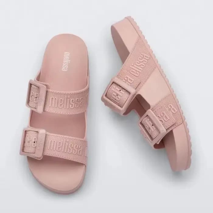 Sandales d'été pour femmes Melissa, chaussures en gelée à lanières larges, talon épais, style décontracté, en PVC, forme bouche de poisson