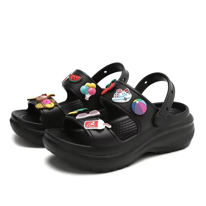 Sandales pour femmes 2023 coréen plate-forme compensée talons hauts dames chaussures en plein air plage Peep orteil antidérapant Sandalias De Mujer