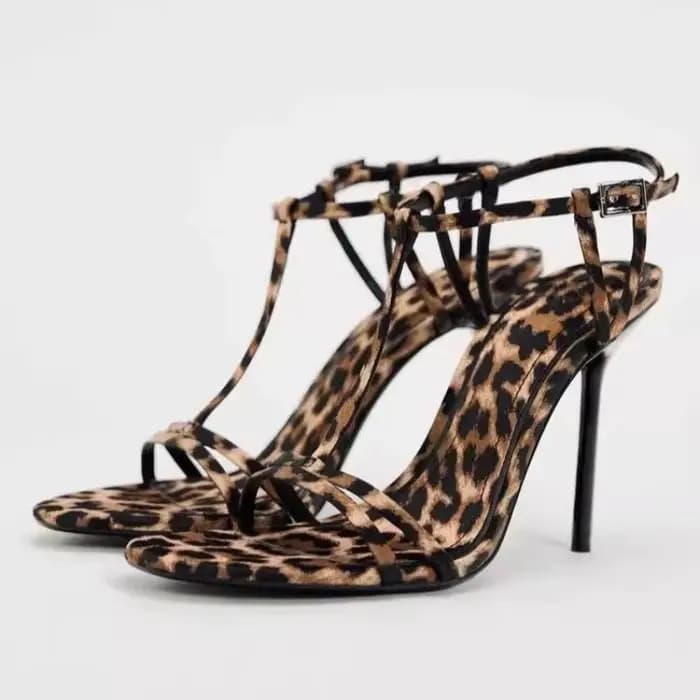 Talons hauts léopard femmes sandales chaussures De mode élégantes robe Sexy pompes d'été 2025 pantoufles De créateur De luxe Zapatos De Mujer