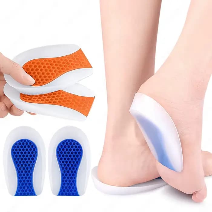 2 coussinets anti-douleur pour talon avec gel PU et coque de talon