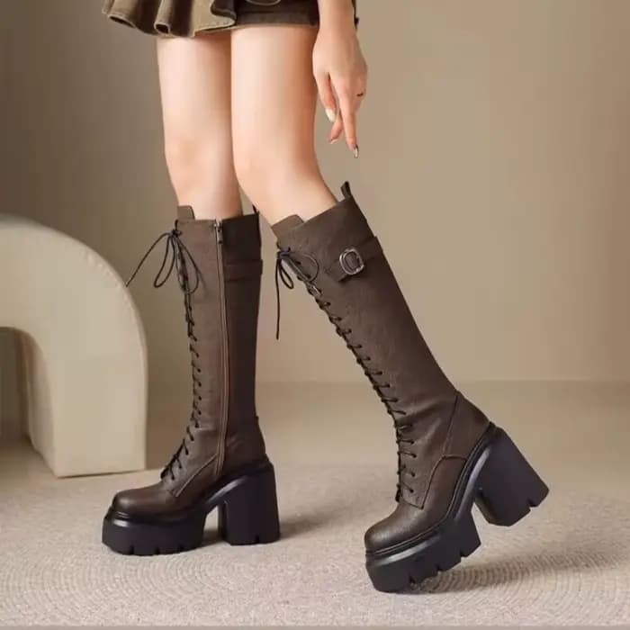 Bottes de chevalier à talons Super hauts pour femmes, cuissardes fines, automne hiver, plateforme haute pour femmes