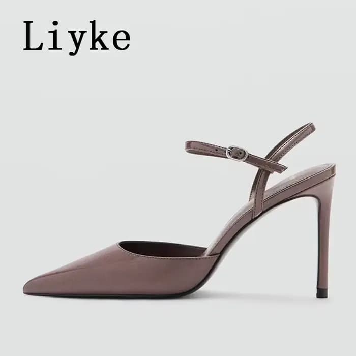 Sandales Liyke élégantes à bout pointu avec bride à boucle