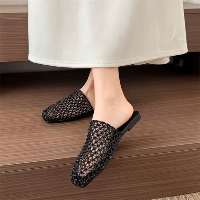Mules tissées pour femmes