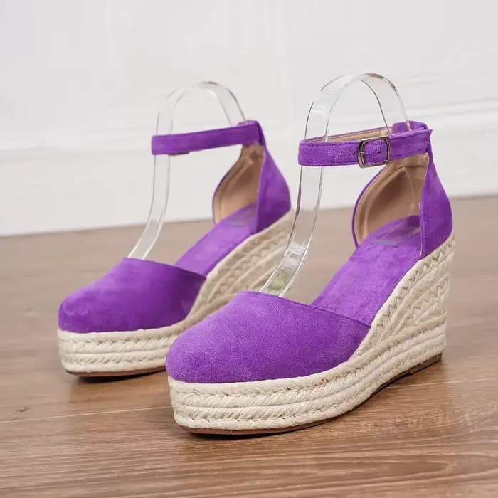 LIHUAMAO espadrilles sandales à talons compensés chaussures pour femmes