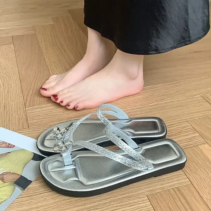 Sandales d'été pour femmes à strass tendance