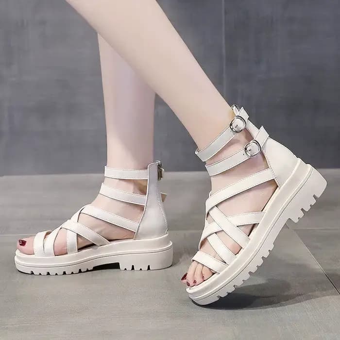 Chaussures compensées noir femmes sandales nouveautés 2025 gros talon bas chaussure bloc talons sandale