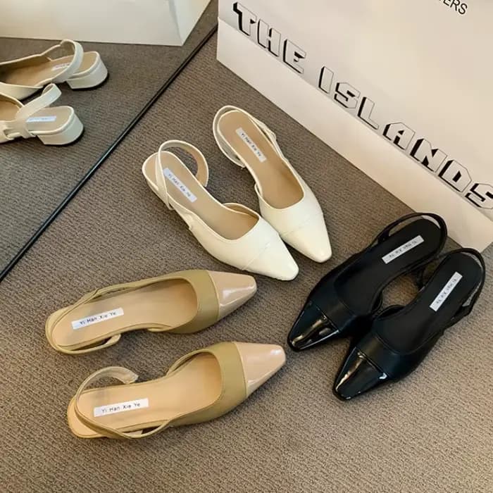 Été couverture orteil sans lacet femmes sandales concis talon épais Singbacks Mules chaussures femme élégante robe de soirée Sandalias