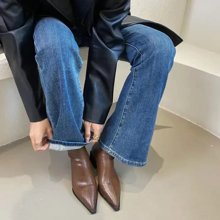 Bottes de rinçage pointues pour femmes