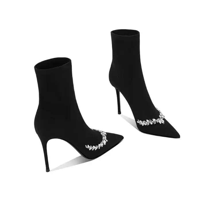 Talons hauts en cuir véritable pour femmes