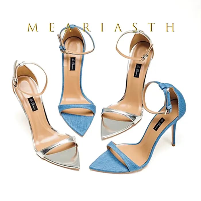 Bout pointu talon aiguille sandales cheville boucle pompes nouveauté concepteur élégant dames Banquet fête talons Zapatos Para Mujere
