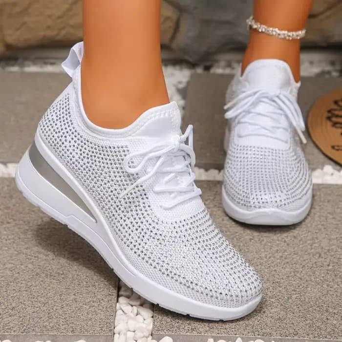 Baskets compensées pour femmes à enfiler ou à lacets