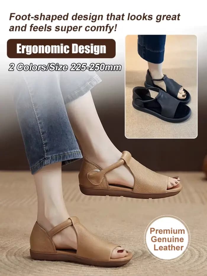 Sandales rétro plates d'été pour femmes – Style Vintage