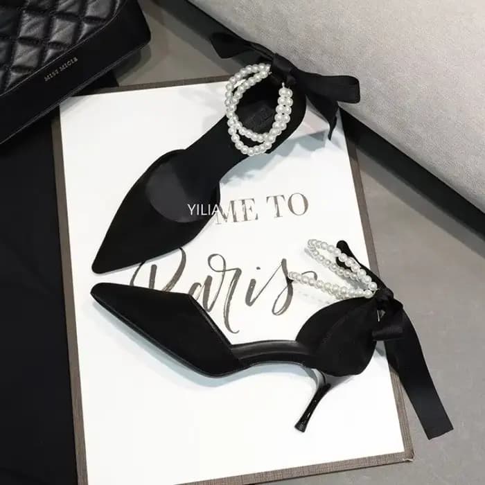 Escarpins d'été noirs pour femmes