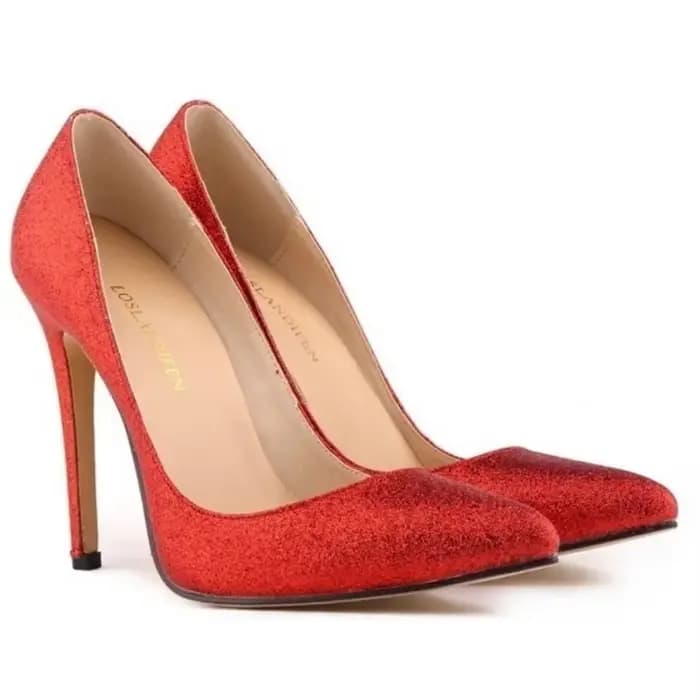 Femmes pompes or argent paillettes mode Sexy 11 cm talons hauts Serpentine bout pointu