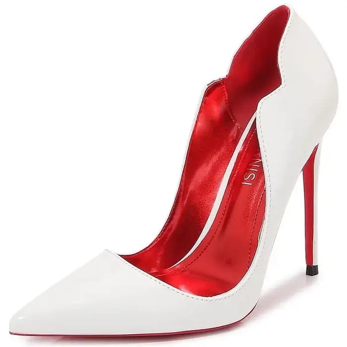 Escarpins en cuir verni à talons hauts et fins pour femmes