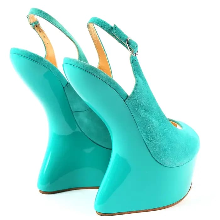 Escarpins Peep Toe en Daim Patchwork Style Original Sexy – Nouveautés Tendance pour Femme, Chaussures de Défilé Personnalisables