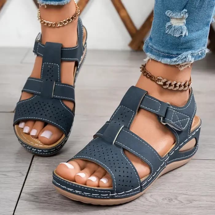 Sandales compensées orthopédiques haut de gamme pour femme