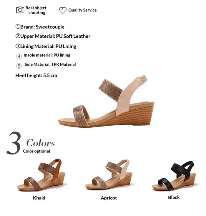 Sandales compensées imperméables pour femme à semelle épaisse – Chaussures d'été à plateforme
