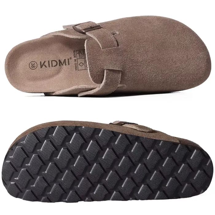 Comwarm – Mules en daim pour hommes et femmes