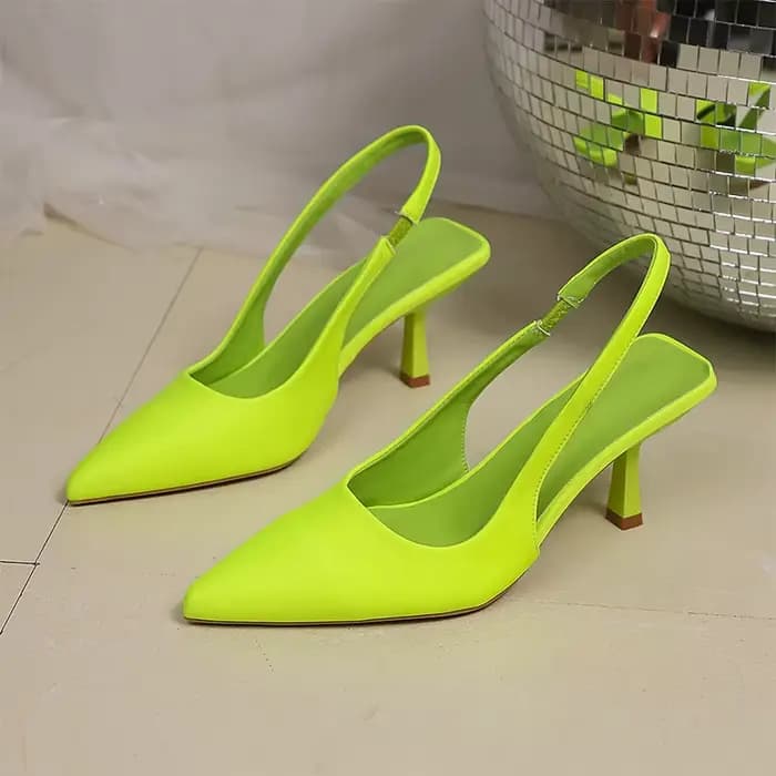 Sandales à talons hauts vert clair pour femmes