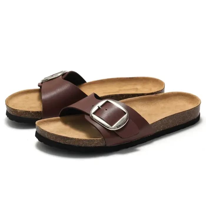 Sandales de plage en daim avec structure réglable pour femmes