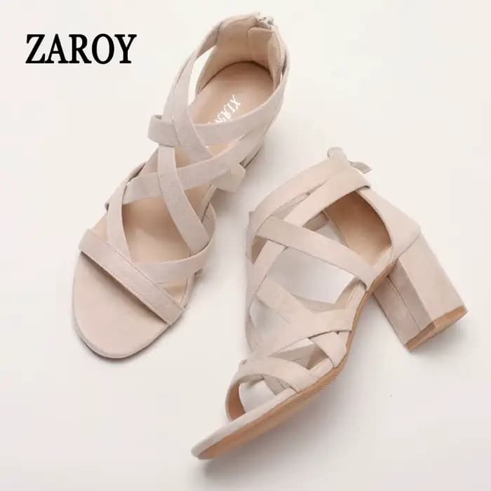 Sandales à talons en daim ZAROY pour femmes