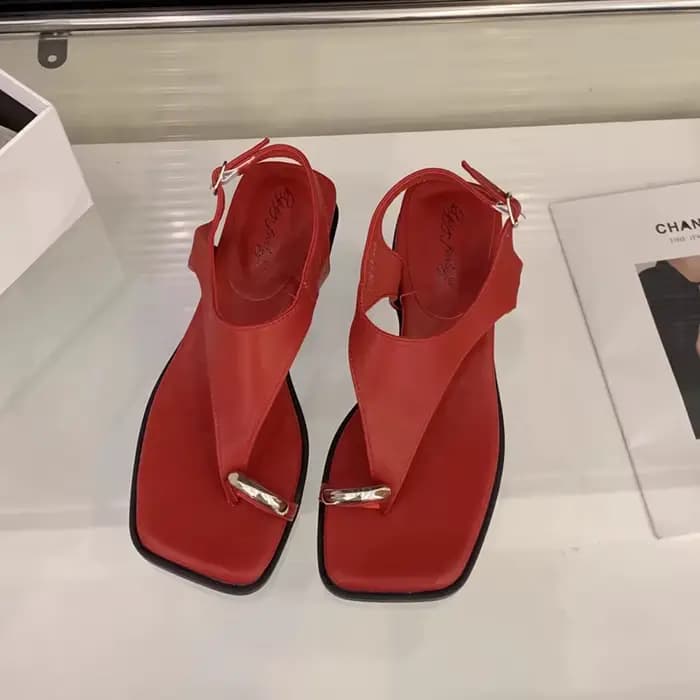 SUOJIALUN 2025 nouvelle marque femmes sandale mode bas talon compensé dames diapositives décontractées chaussures