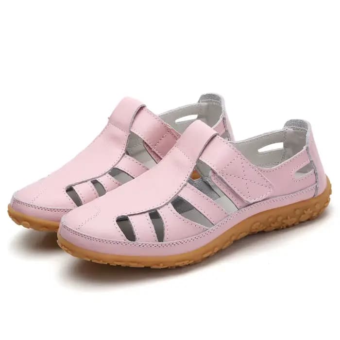 Femmes sandales nouvel été Oxford semelles évider chaussures plates en cuir véritable à la main