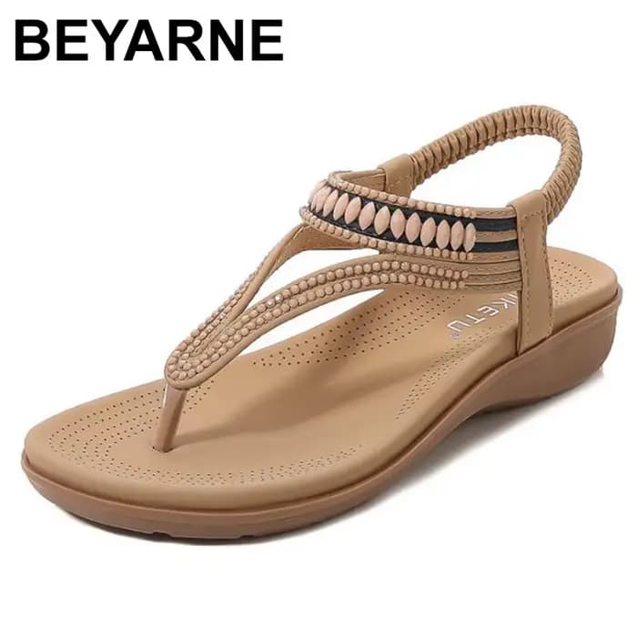 BEYARNEHigh qualité Vintage femmes sandales flambant neuf décontracté confortable femme appartements été
