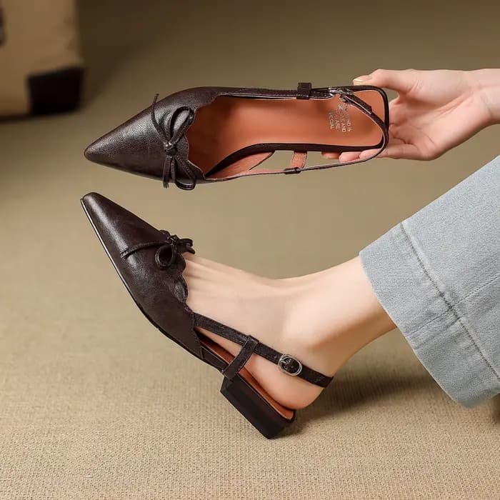 Nouvelles sandales d'été 2026 pour femmes en cuir véritable
