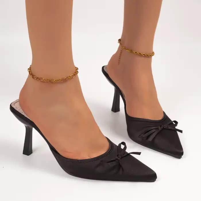 Nouvelles sandales sexy à bout fermé pour femmes 2026 – Élégantes sandales à talons hauts avec nœud de créateur pour banquets et soirées – Vente chaude
