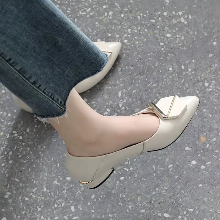 Mocassins à talons épais pour femmes