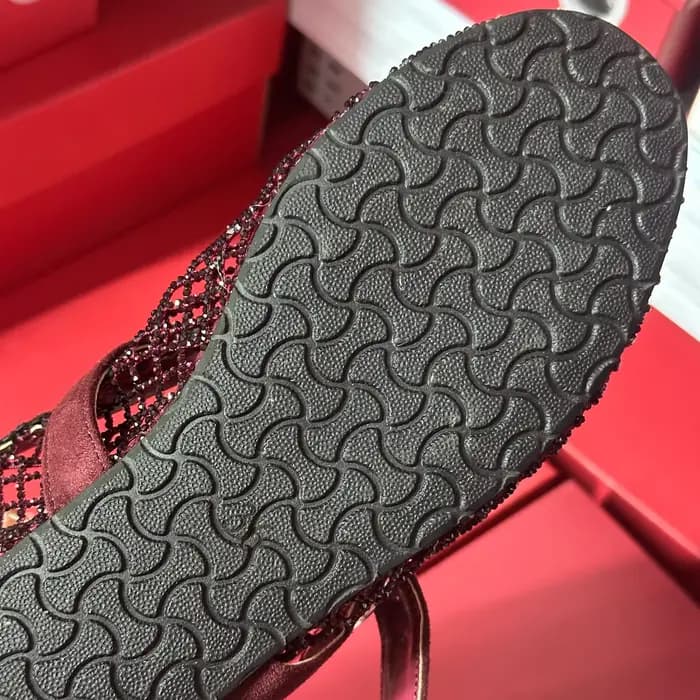 Sandales Water Diamond Ballet Dance Shoes Women's Edition 2026 Retro Suede Flat Bottomed Fishing Net Hollowed Out single