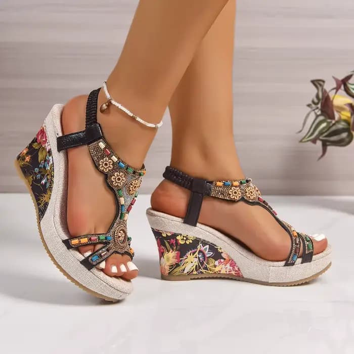 Femme en cuir été mode coin