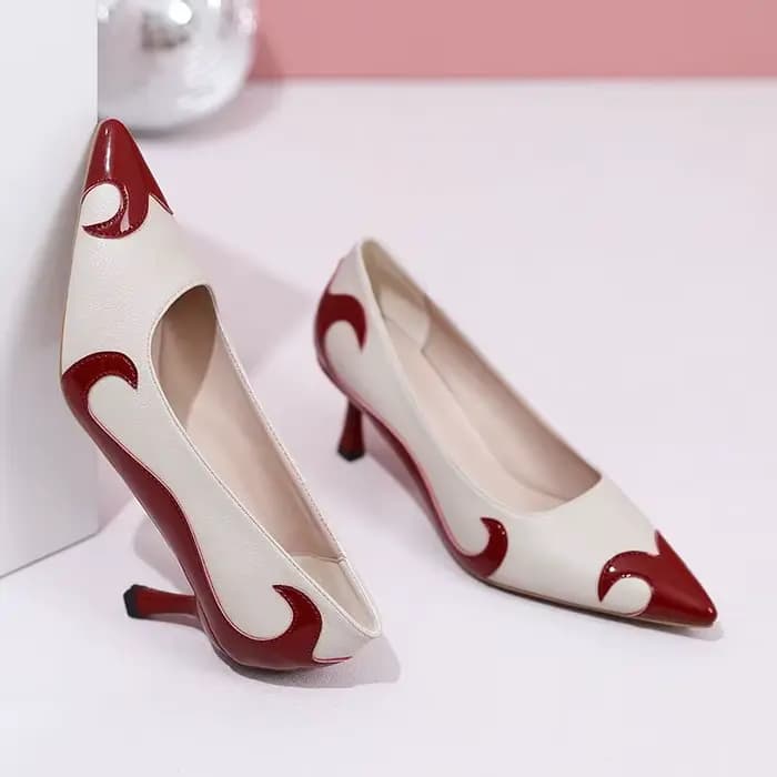 Femmes bout pointu talons hauts élégant Banquet chaussure de mariage robe exquise chaussures de travail pour femme