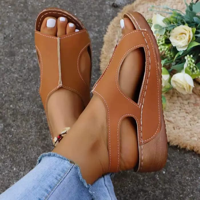 Sandales compensées confortables pour femmes
